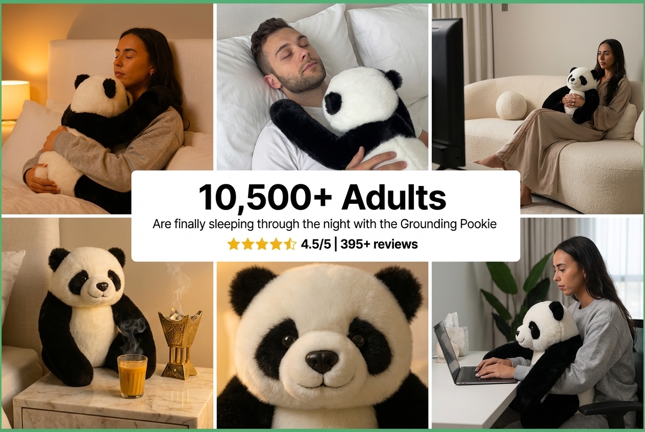 10,500+ adults are finally sleeping through the night with the Grounding Pookie — 4.5 out of 5 stars from 395+ reviews